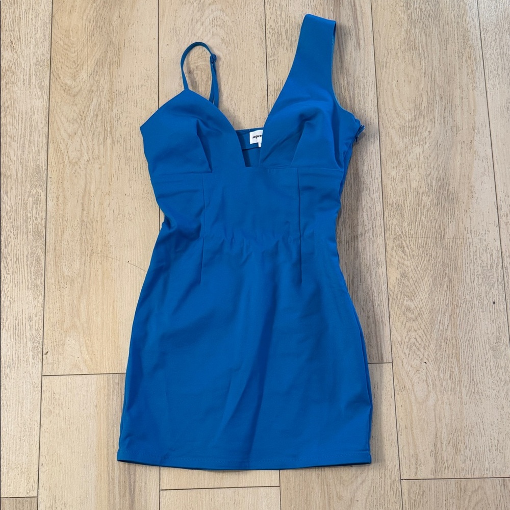 Superdown One Shoulder Blue Mini Dress Size XS